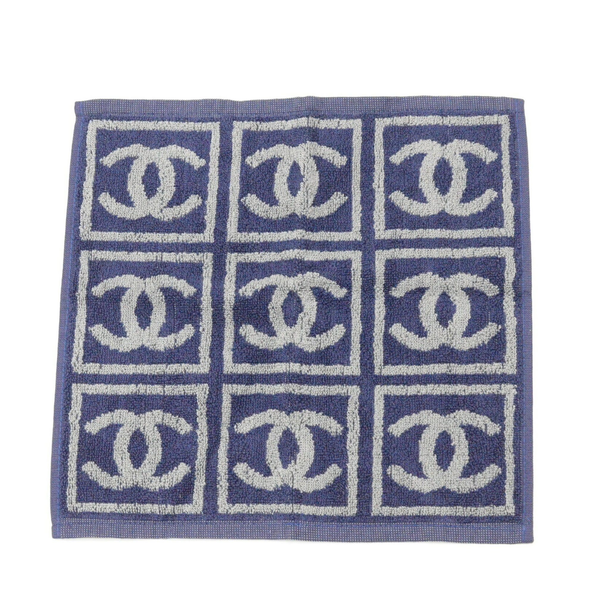 CHANEL Sports Line Towel Handkerchief Set Navy x Gray JA-18832