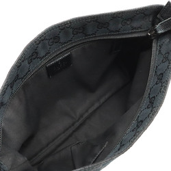 GUCCI Gucci GG Canvas Sherry Line Shoulder Bag Pochette Leather Black Green Red 189749