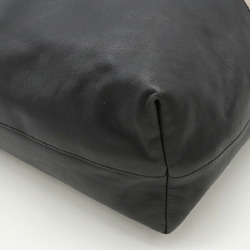 Miu Miu Miu Tote Bag Large Shoulder Leather Greige Black