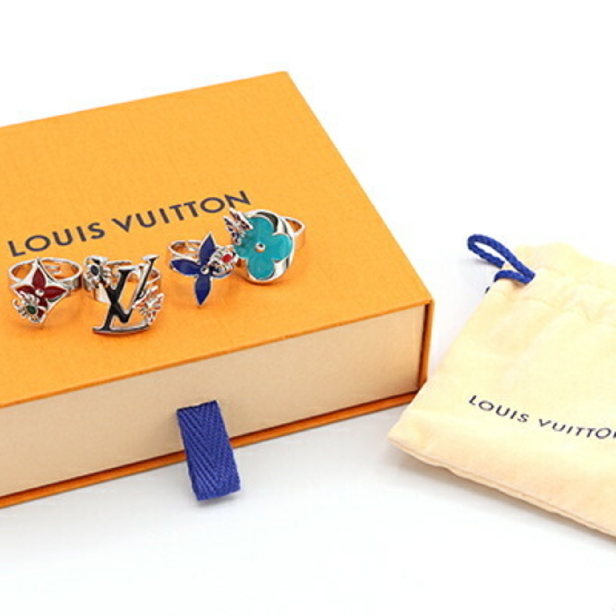 Louis Vuitton Ring Set Berg 4LV Fairy Tale MP2453 L Size 4 Piece LV Monogram Men's LOUIS VUITTON