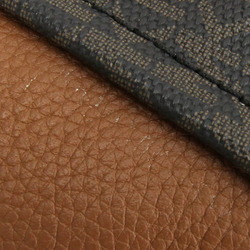 Michael Kors Handbag MK Signature 30F1G4SM2B Dark Brown PVC Leather Women's MICHAEL KORS