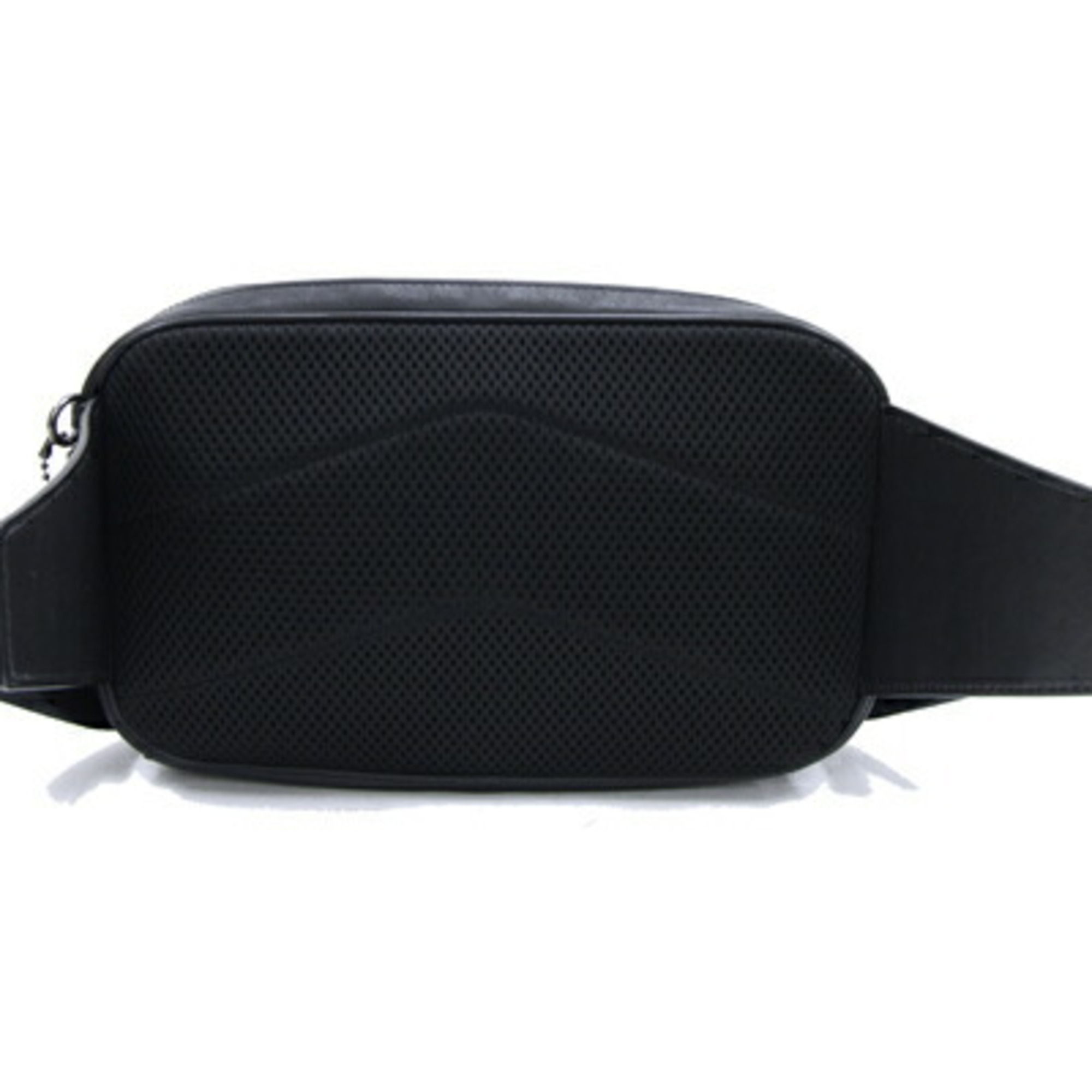 Coach Graham Utility Body Bag F37594 Black Leather Waist Shoulder Men's COACH
