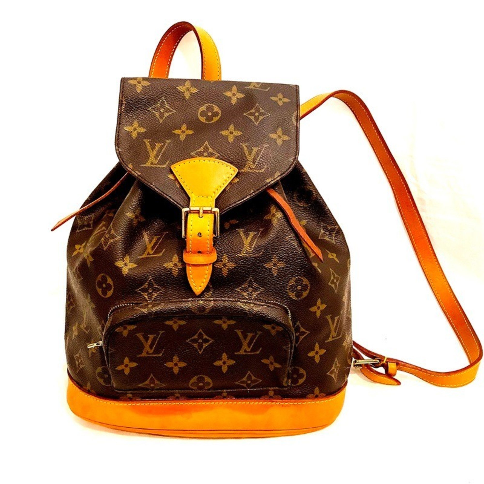 Louis Vuitton (LOUISVUITTON) Montsouris MM M51136 Monogram Rucksack Backpack Daypack SP0030KB-8599