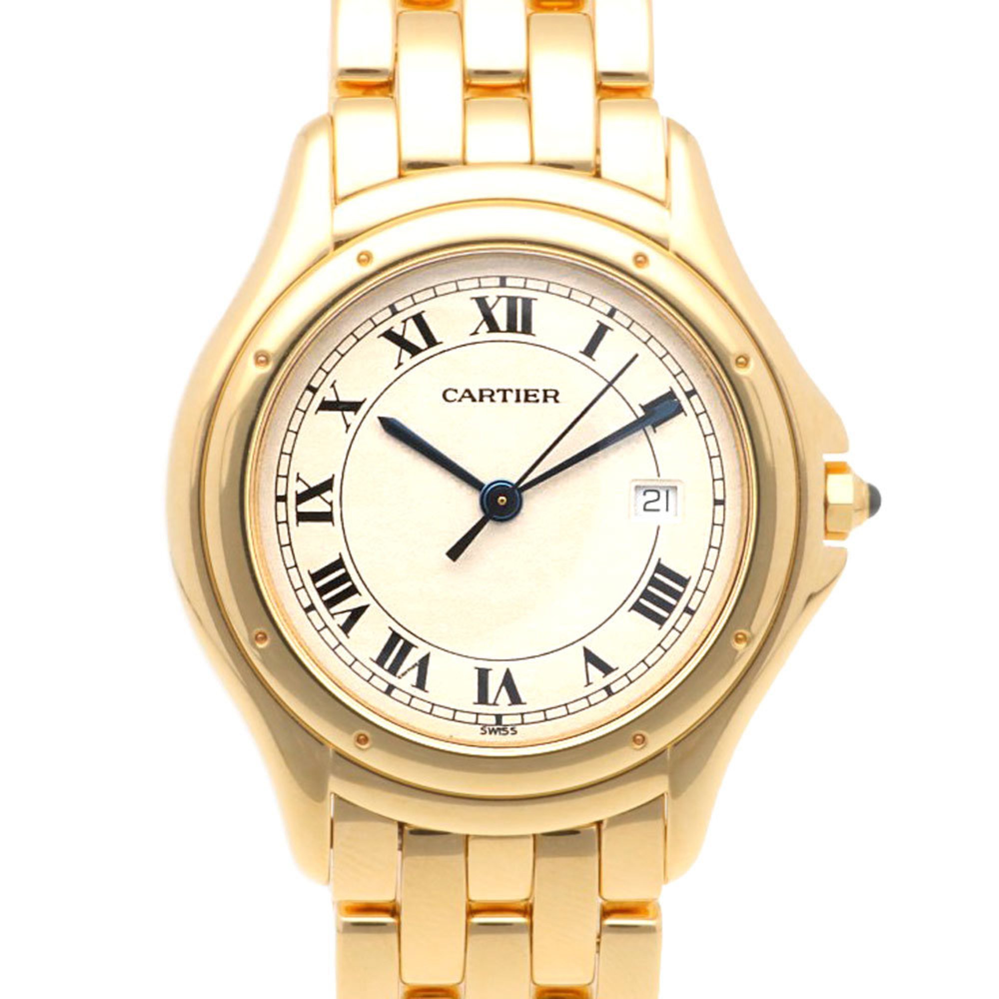 Cartier Panthere Cougar LM Watch 18K Gold 887904 Quartz Unisex CARTIER