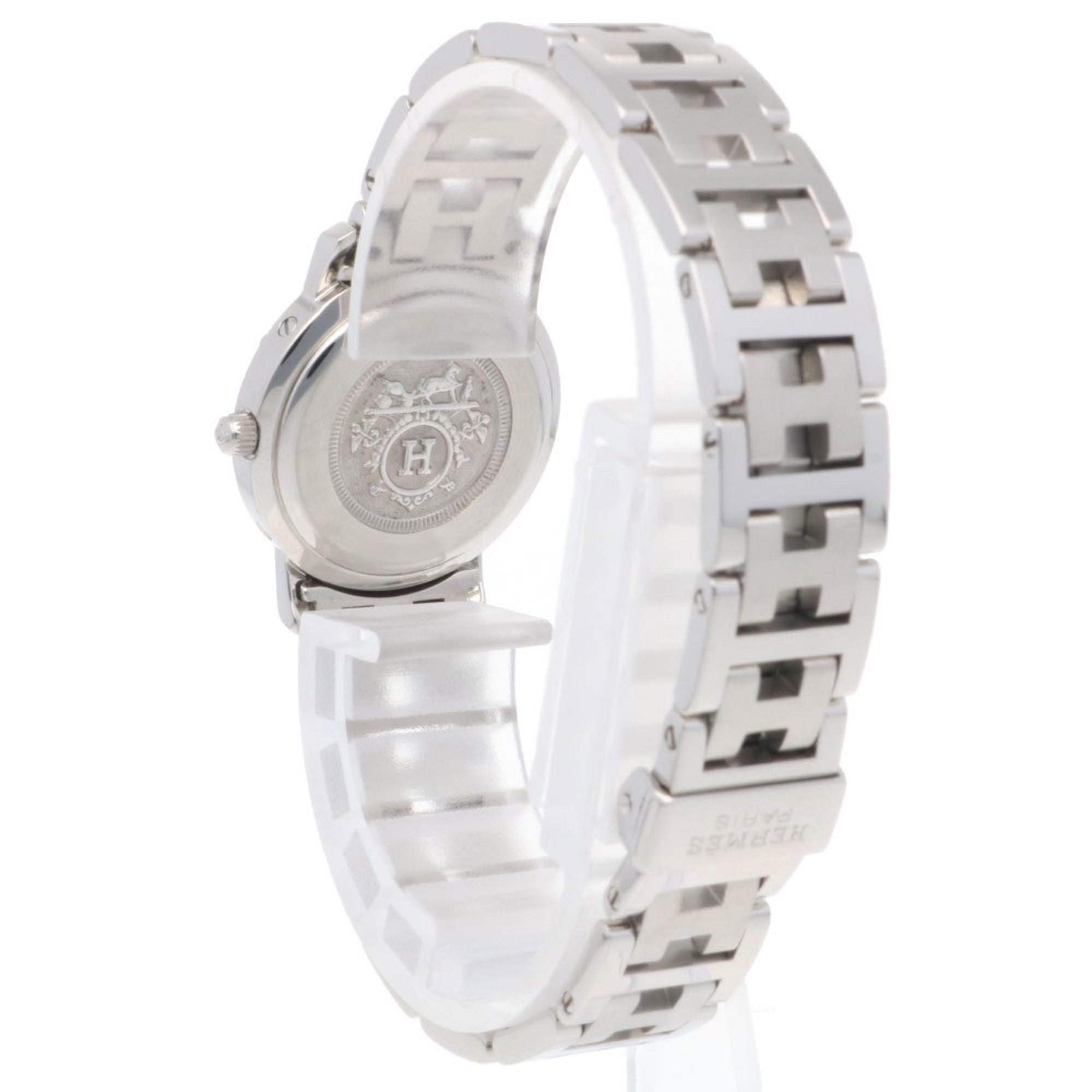 Hermes Clipper Watch Stainless Steel CL.4.210 Quartz Ladies HERMES