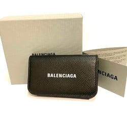 BALENCIAGA 6-ring key case, ring, leather, black, 639820 1090 0 203437KB-8480