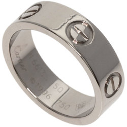 Cartier Love Ring #50 Ring, K18 White Gold, Women's