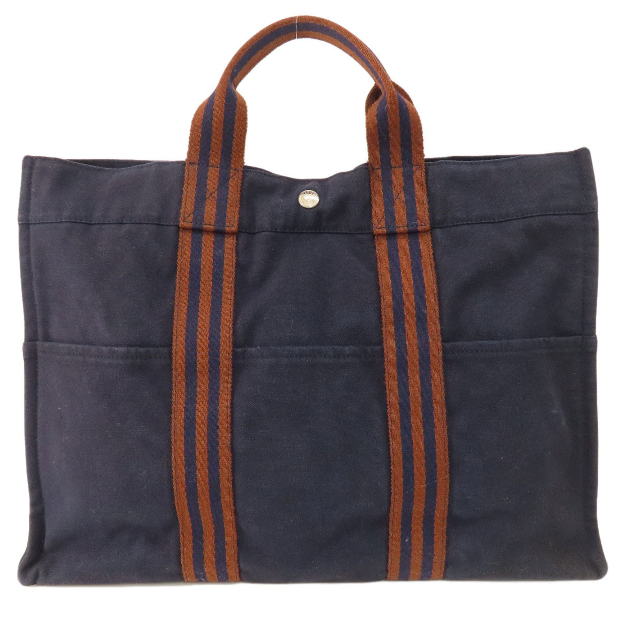 Hermes Sac Foul Tote MM Bag Canvas Women's