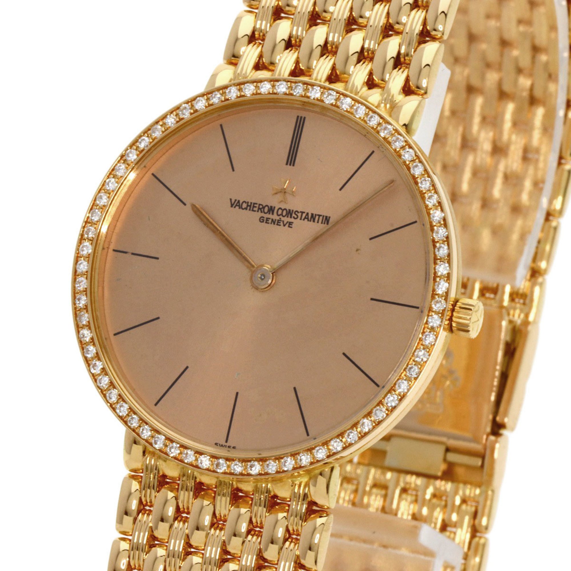 Vacheron Constantin 33593 454J-2 Essential Watch K18 Pink Gold K18PG Diamond Men's