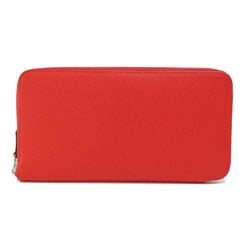 Hermes Azap Silkin Rouge Coeur Long Wallet Epson Women's