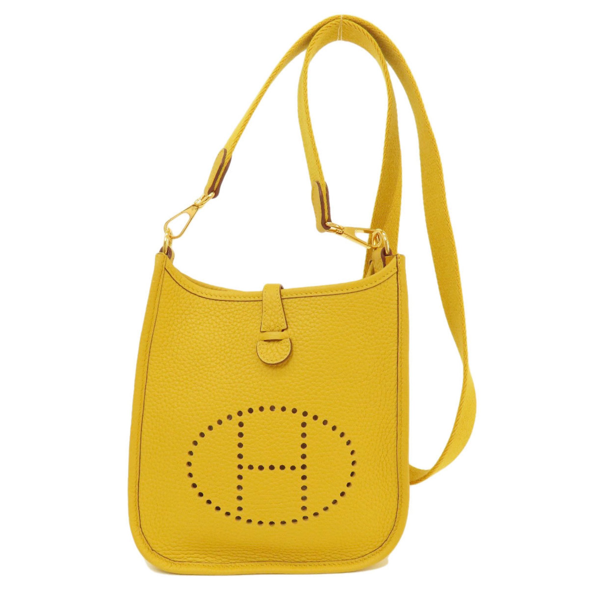 Hermes Evelyn TPM Yellow Shoulder Bag Taurillon Women's