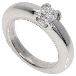 Cartier C de Solitaire Diamond #46 Ring, K18 White Gold, Women's