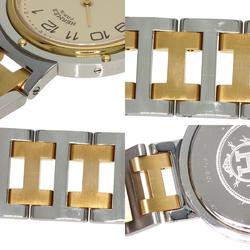 Hermes Clipper Watch Stainless Steel SSxGP Men's