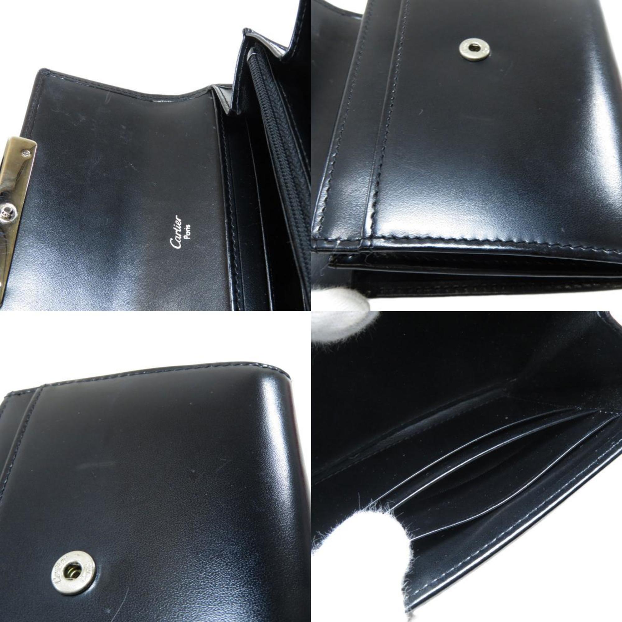 Cartier Love Line Wallet/Coin Case Calf Leather Women's