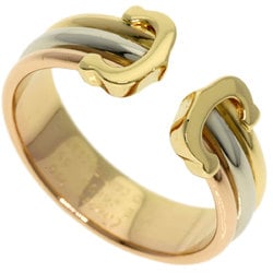 Cartier 2C Ring #55 Ring, K18 Yellow Gold, K18WG, K18PG, Women's