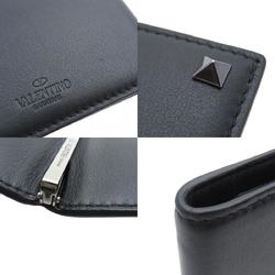 Valentino Garavani Stud Motif Bi-fold Wallet Calf Leather Men's