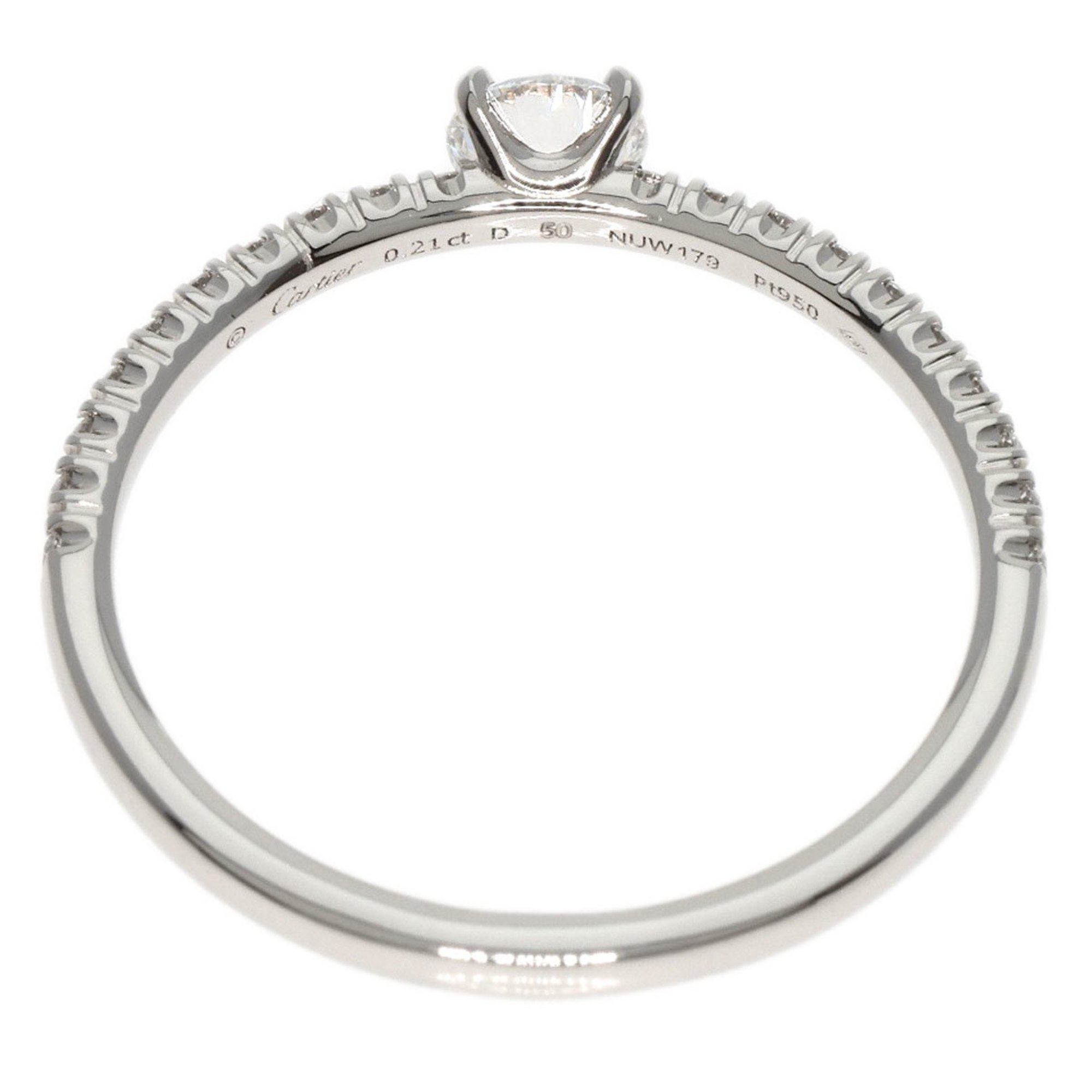 Cartier Etincerde Diamond E-VVS2-EX Ring, Platinum PT950, Women's