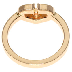 Cartier C Heart Diamond #46 Ring, K18 Pink Gold, Women's