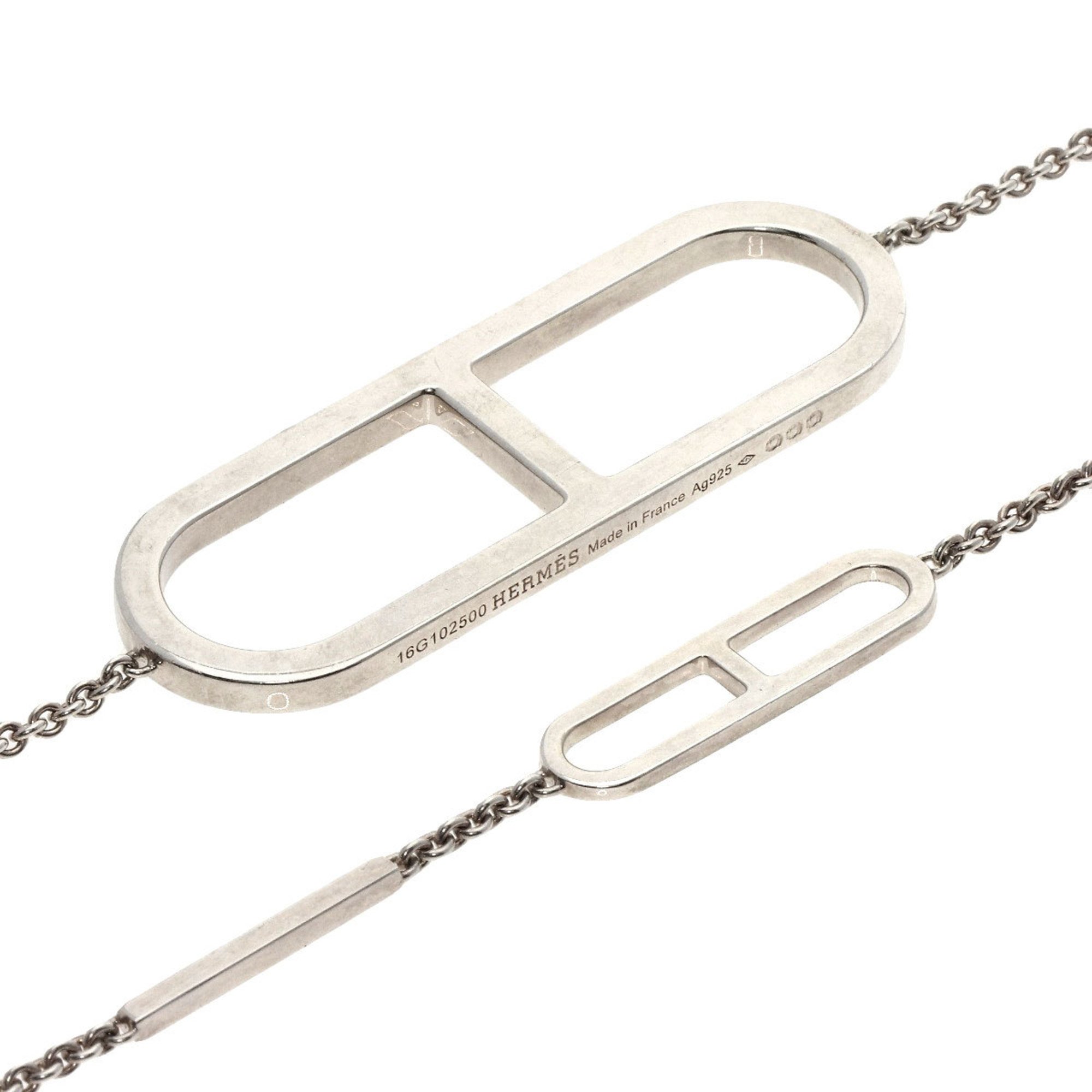 Hermes Chaine d'Ancre Necklace Silver Women's