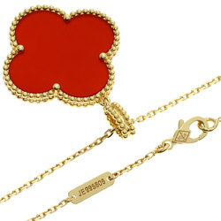 Van Cleef & Arpels Magic Alhambra Carnelian Long Necklace K18 Yellow Gold Women's