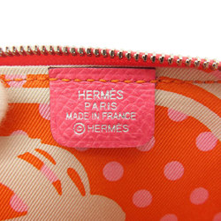 Hermes Azap Silk In Rose Azalee Wallet/Coin Case Epson Women's