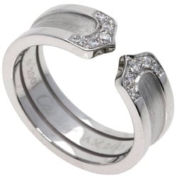 Cartier C2 Ring Diamond #53 K18 White Gold Women's