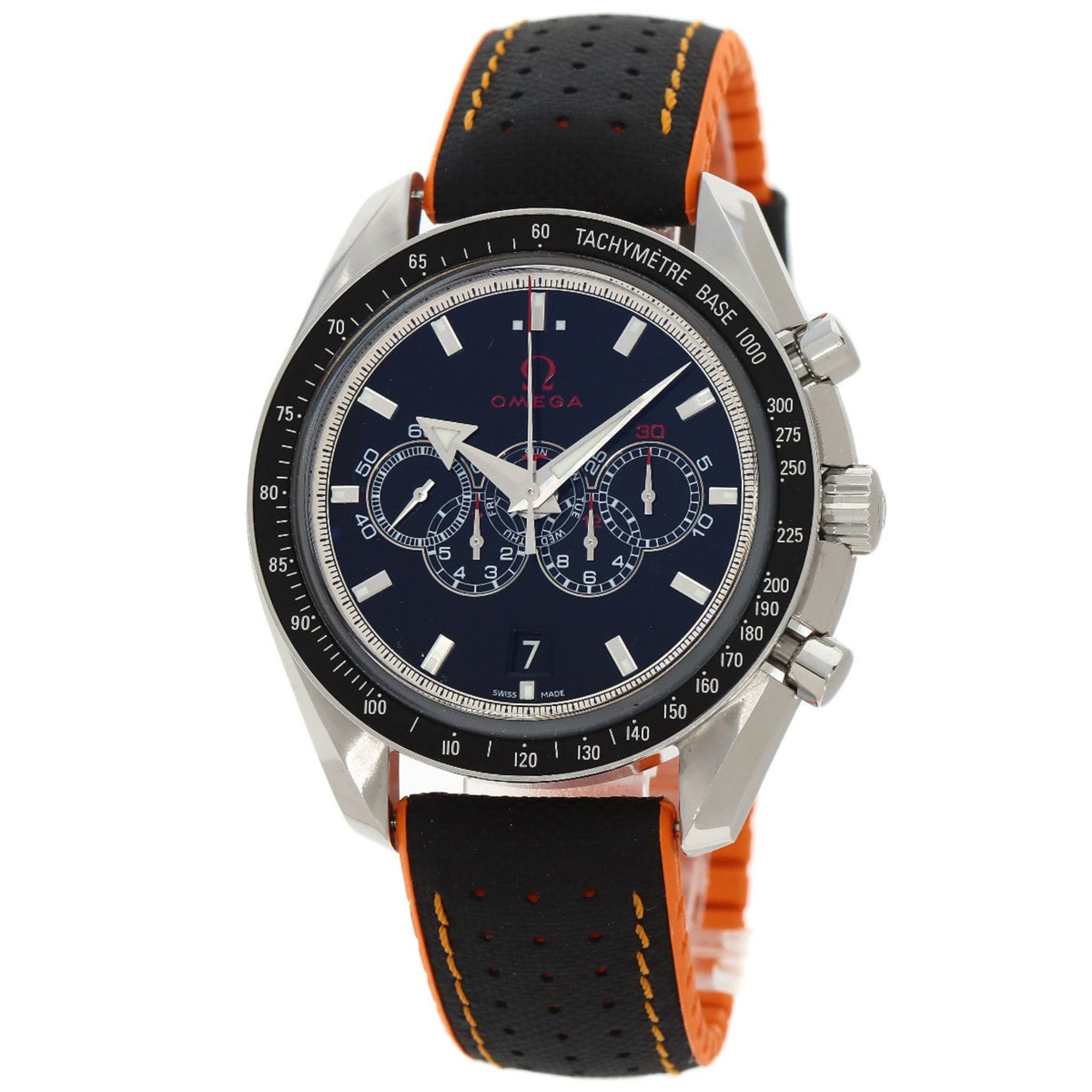 Omega 321.33.44.52.01.001 Speedmaster Olympic Collection Broad Arrow Watch Stainless Steel Rubber Men's