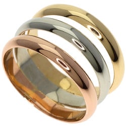Cartier Three Color #49 Ring, K18 Yellow Gold, K18WG, K18PG, Women's