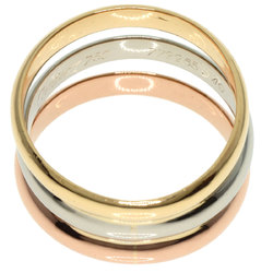 Cartier Three Color #49 Ring, K18 Yellow Gold, K18WG, K18PG, Women's