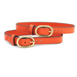 Gucci Handle Belt for Diana 655661 Orange Leather Bamboo Bag Women's GUCCI