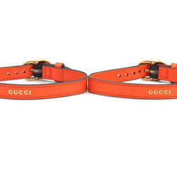 Gucci Handle Belt for Diana 655661 Orange Leather Bamboo Bag Women's GUCCI
