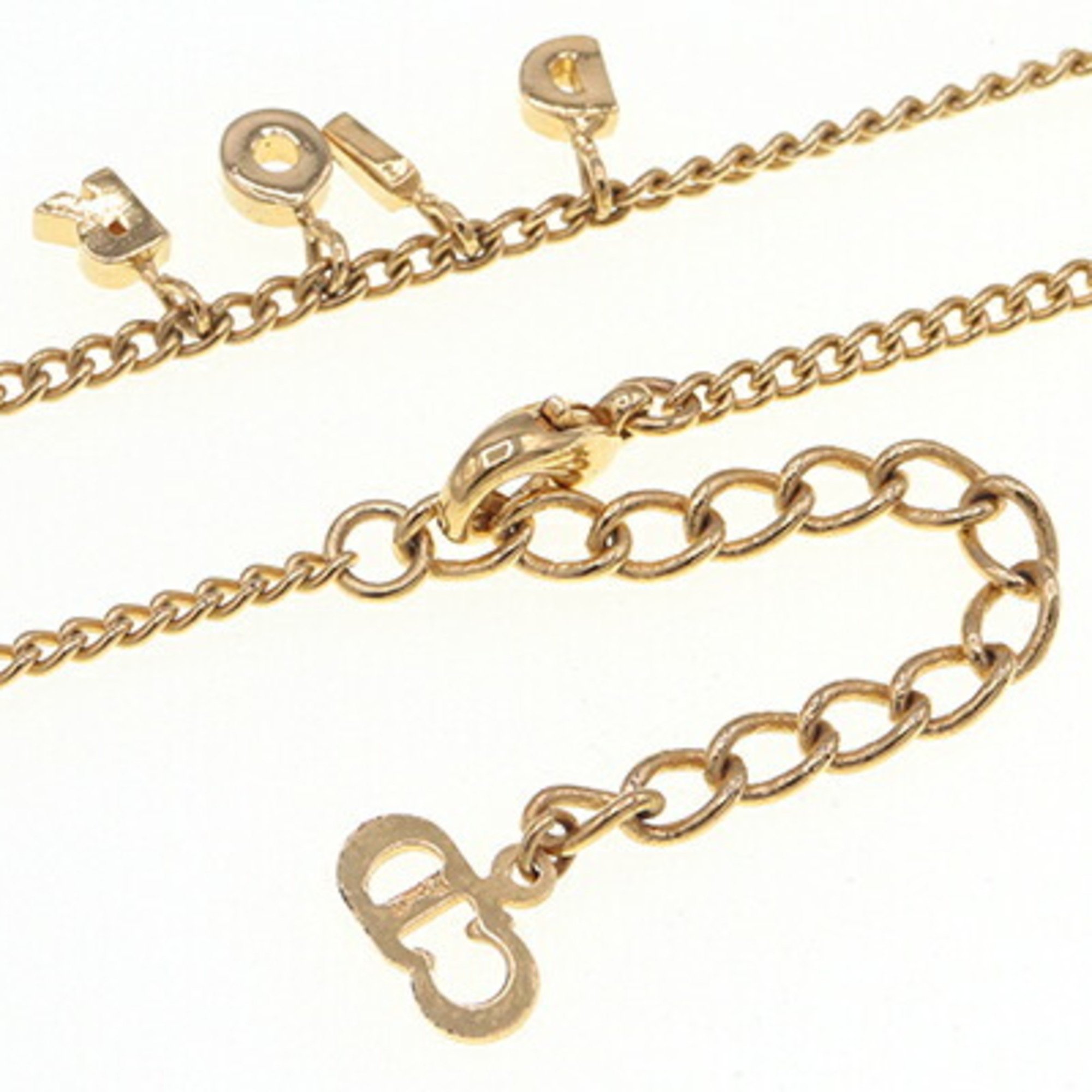 Christian Dior Dior Necklace Gold Metal Pendant Women's Christian