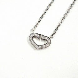 Cartier 750WG C Heart Melee Diamond Necklace B7008300 39.5cm JA-19056