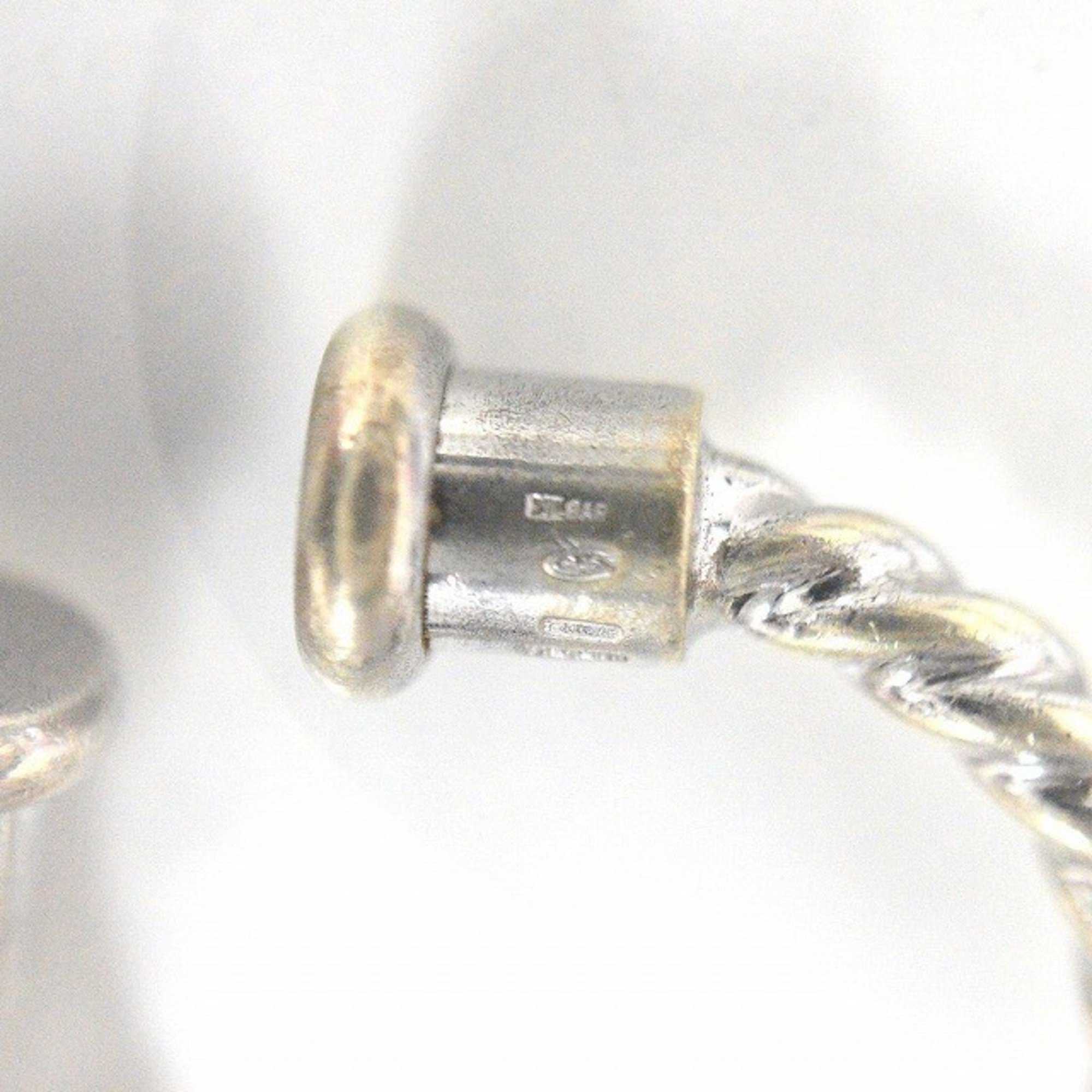 BVLGARI SV925 Sterling Silver Twist Loop Key Ring JA-18914