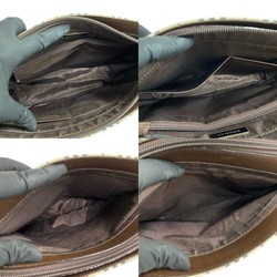 BURBERRY Nova Check Leather Canvas Tote Bag Handbag Brown Beige 28803