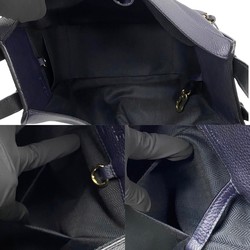 LOEWE Hammock Small Leather 2way Handbag Shoulder Bag Black Navy 30154