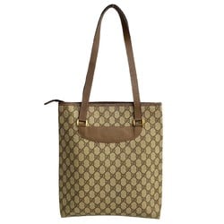 GUCCI Old Gucci GG Leather Handbag Tote Bag Storage Brown 23985