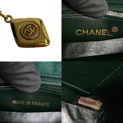 CHANEL Chanel Matelasse Suede Leather Coco Mark Chain Handbag Green 24800
