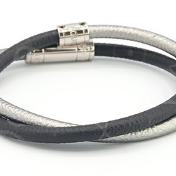 Louis Vuitton Bracelet Monogram Eclipse Keep It M8281D Silver Men's LOUIS VUITTON