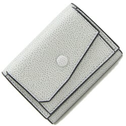 Valextra Tri-fold Wallet Compact Purse V8L26 Light Gray Leather Small Women's