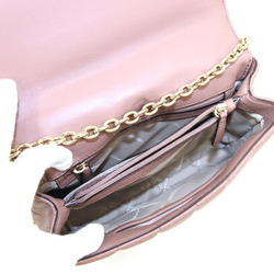 Michael Kors Shoulder Bag 30F0L1SL3L Rose Brown Leather Chain for Women MICHAEL KORS