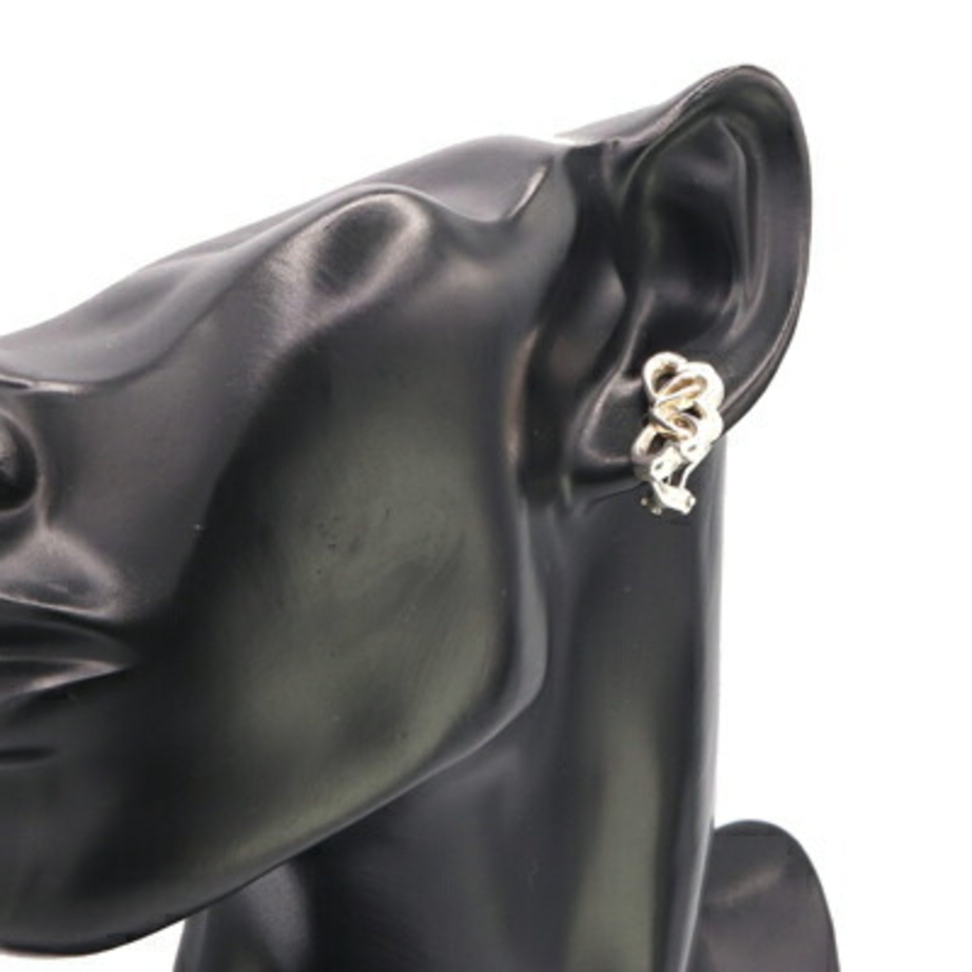 Tiffany Earrings Triple Heart SV Sterling Silver 925 Ear Women's Clip TIFFANY & CO