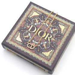 Christian Dior Dior Necklace Clair D Lune N0717CDLCY Gold Metal Crystal Pendant Choker CD Women's DIOR