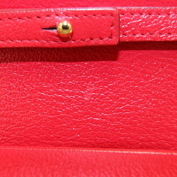 MARC JACOBS Shoulder Bag Red Leather Pochette Women's