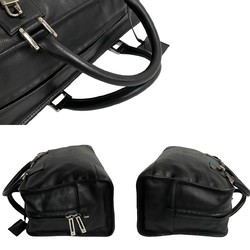 LOEWE Amazona 36 Anagram Leather Handbag Boston Bag Black 34254