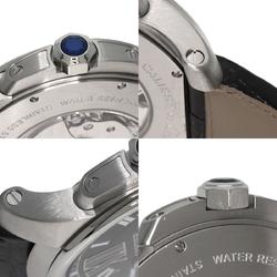 Cartier W7100014 Calibre de Watch Stainless Steel Leather Men's