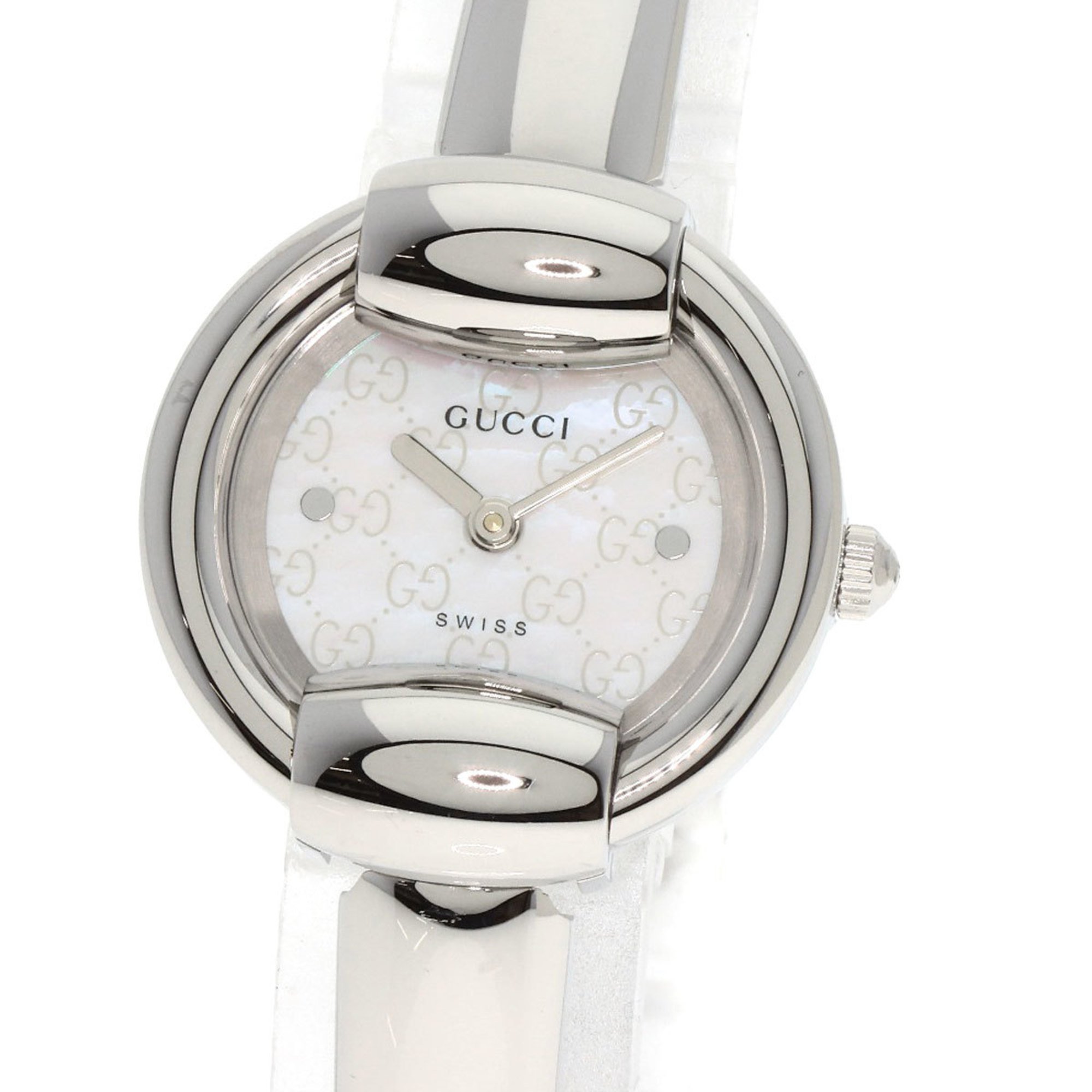 Gucci 1400L Round Face Bangle Watch Stainless Steel SS Ladies