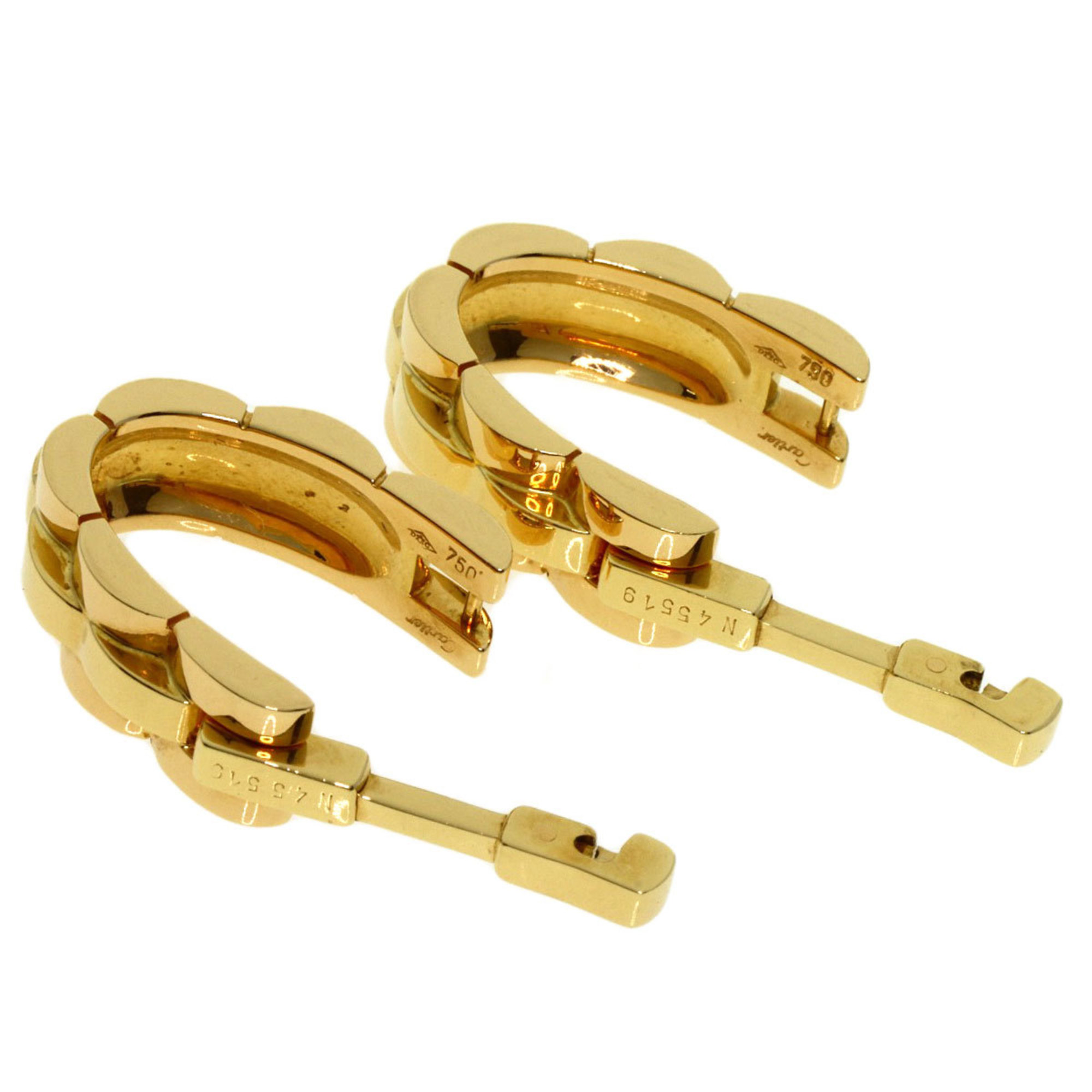 Cartier Panthere Cufflinks K18 Yellow Gold Men's