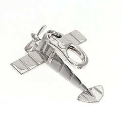 Cartier Airplane Charm Pendant Top K18 White Gold Ladies