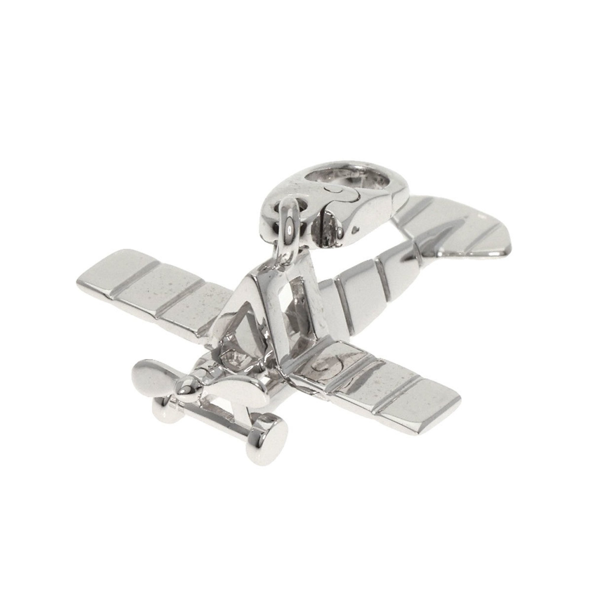 Cartier Airplane Charm Pendant Top K18 White Gold Ladies